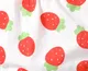 Conjunto de lingerie infantil de frutas doces e legumes - 100% algodão, acabamento em cogumelo. Vermelho
