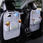 Multi Car Seat Storage Bag Prático Car Seat Back Organizer Sacos de armazenamento Car Hanging Pocket Car Interior Acessórios (cinza) Cinzento Claro