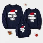 Christmas Family Matching Hat&Letters Print Long Sleeve Tops  image 2