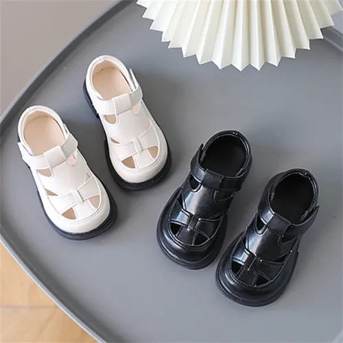 Toddlers/Kids Girl/Boy Casual Solid Hollow Out Leather Sandals