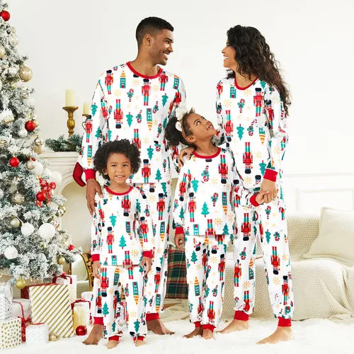 Christmas Family Matching Childlike Festival Theme All-over Print Long-sleeve Pajamas Sets(Flame resistant)