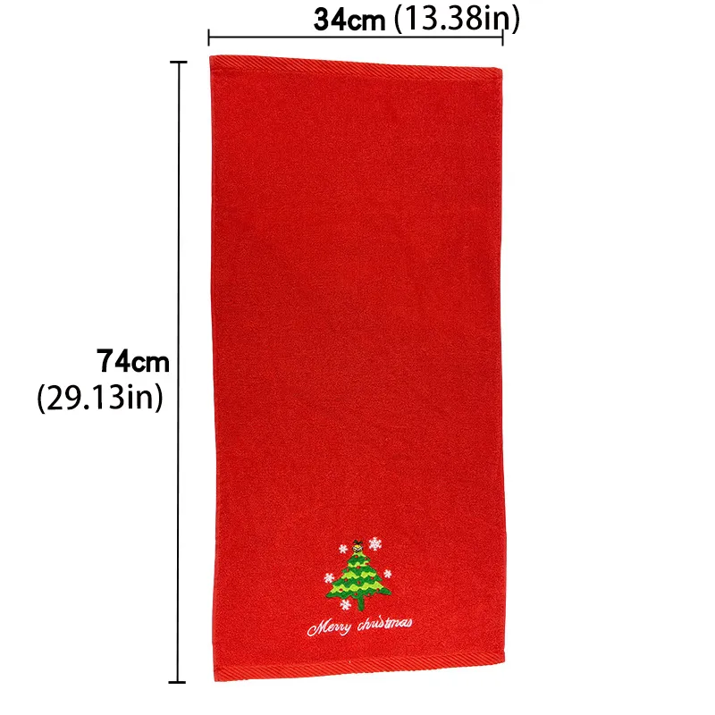 Christmas Towels - Absorbent, Lint-Free, Pure Cotton, Festive Embroidery for Kitchen and Bathroom  big image 1