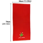Christmas Towels - Absorbent, Lint-Free, Pure Cotton, Festive Embroidery for Kitchen and Bathroom Red