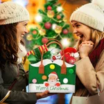 Bolsa de fieltro navideño para artículos de fiesta - Bolsa de regalo de gran capacidad Verde