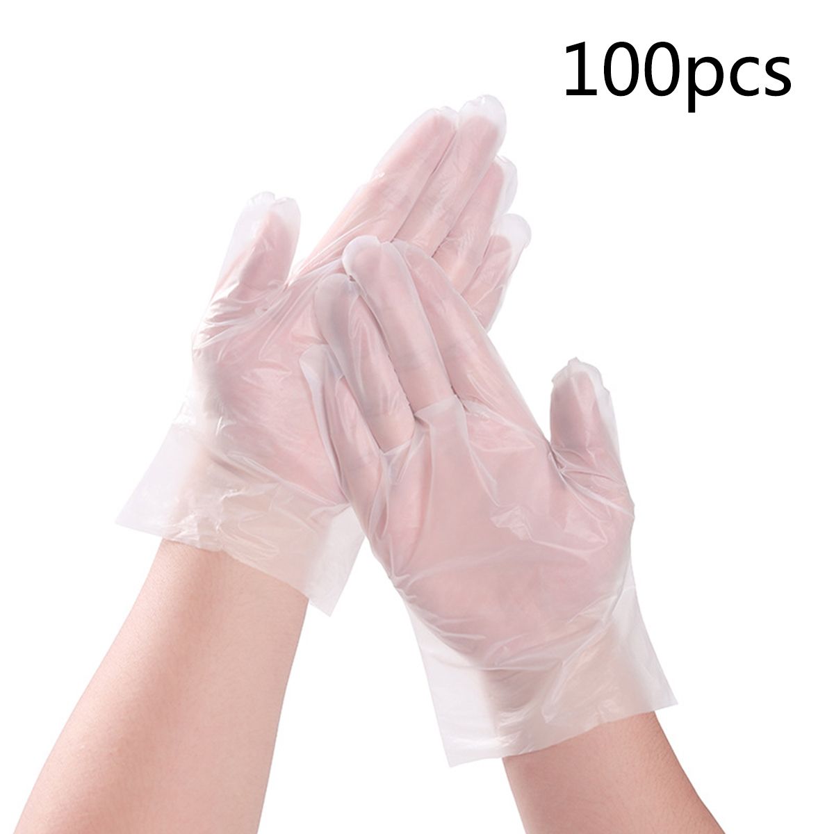 100pcs Disposable TPE Household Gloves for Dishwashing and Cleaning