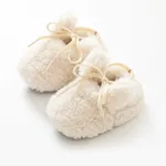 Baby likes Sheep wool thickened warm floor shoes White