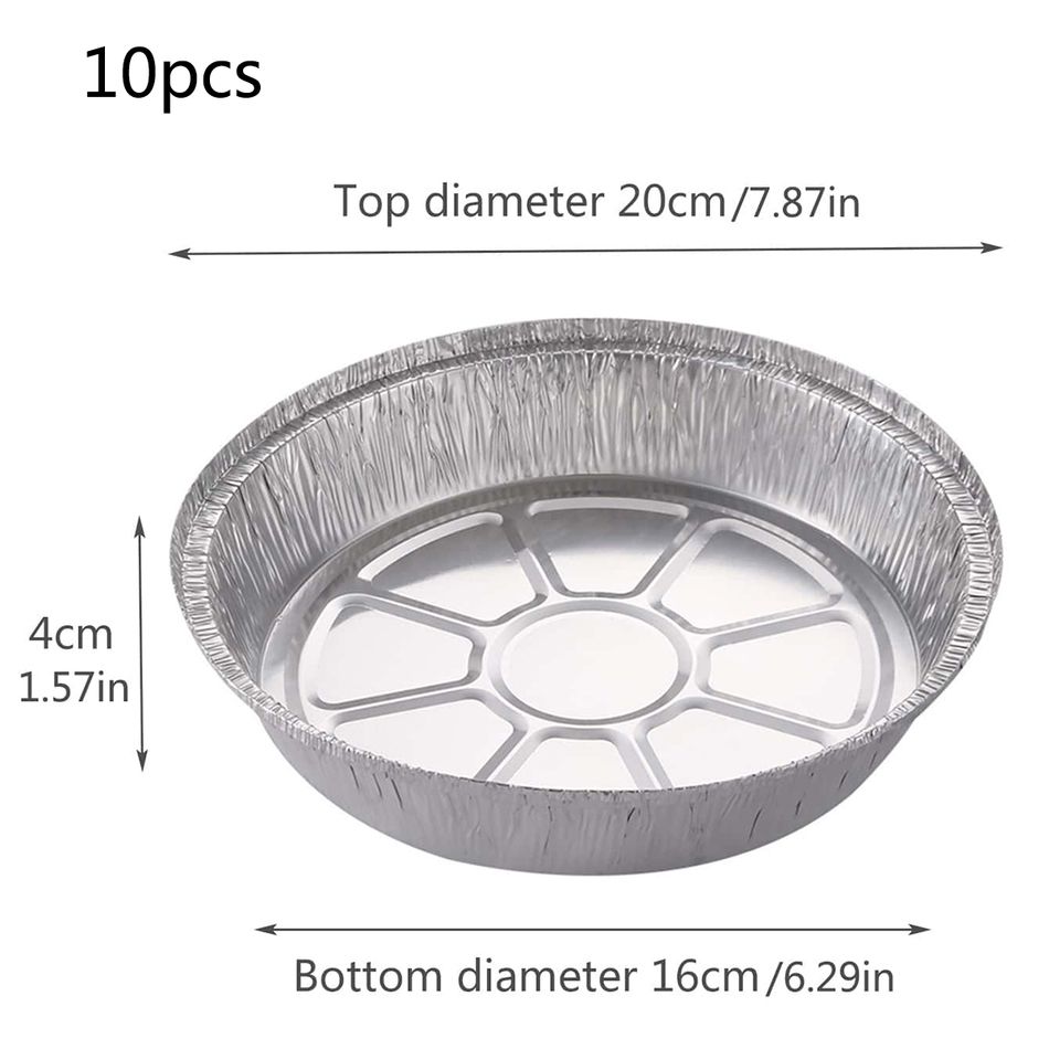 Juego De 10 Sartenes De Papel De Aluminio Para Freidora De Aire Resistente Al Aceite Y Al 