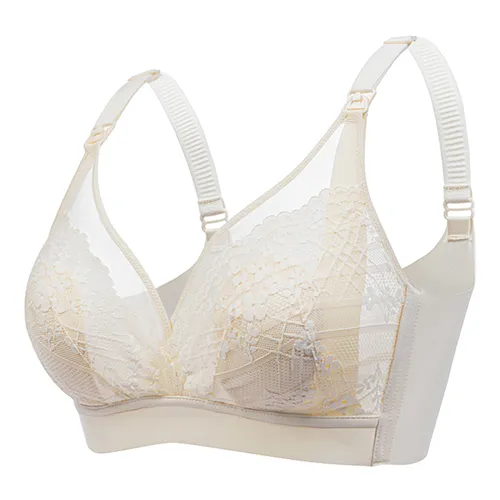 Front-Opening Lace Nursing Bra with Bunny Ears for Pregnant Women
