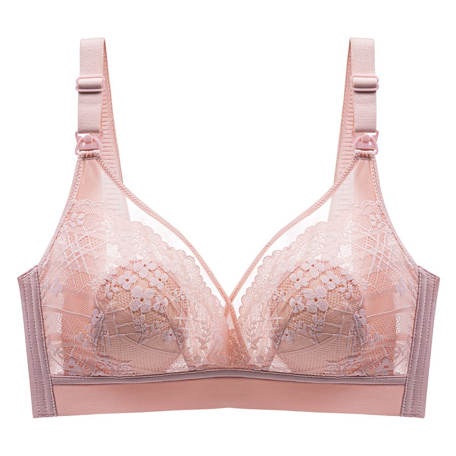 Front-Opening Lace Nursing Bra With Bunny Ears For Pregnant Women