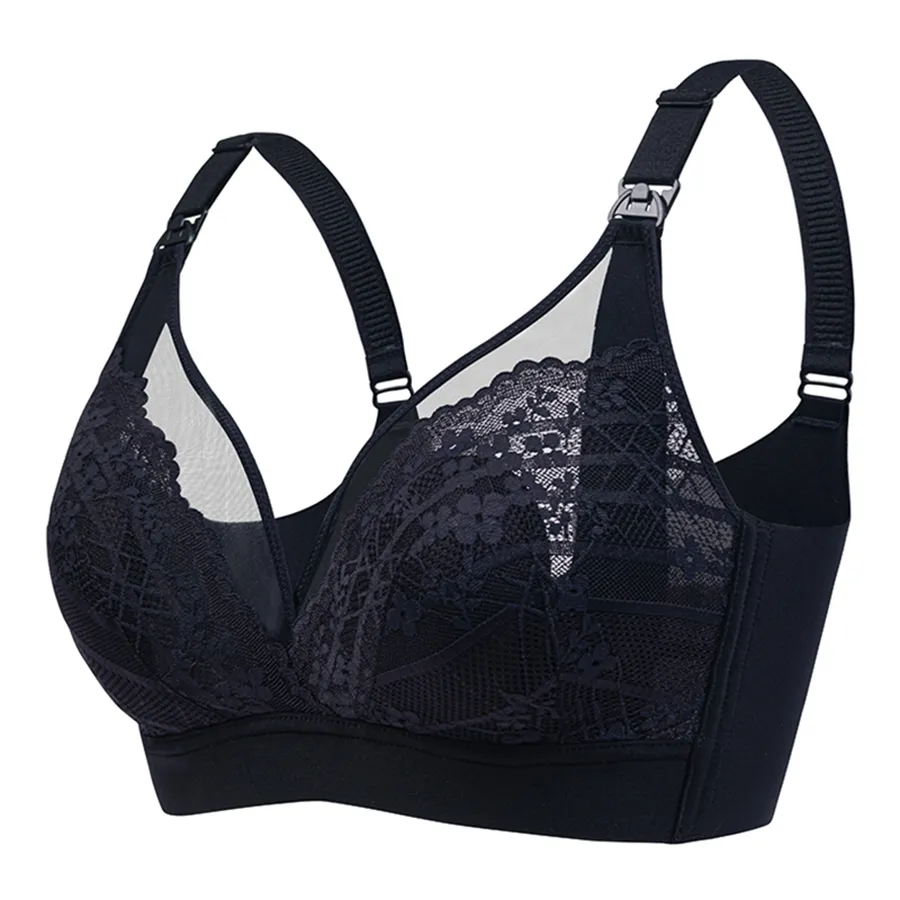 Front-Opening Lace Nursing Bra With Bunny Ears For Pregnant Women