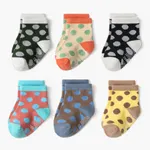 12-pack Baby/toddler Solid color polka dot anti-slip floor socks  image 4