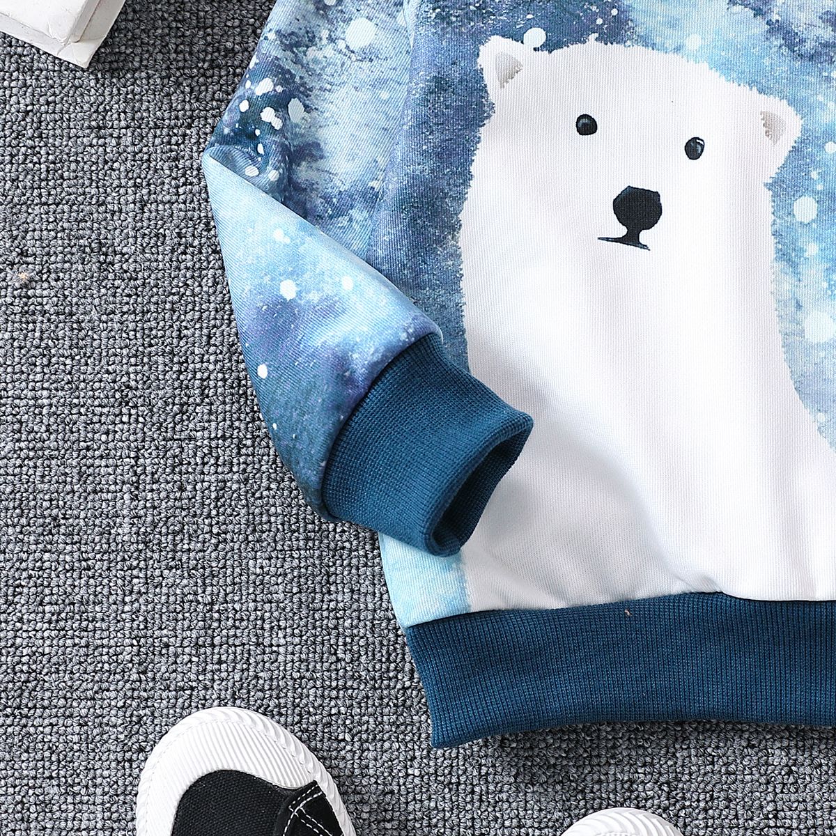 Baby/Toddler Boy Bear Pattern Gradient Pullover/Pants/Shoes