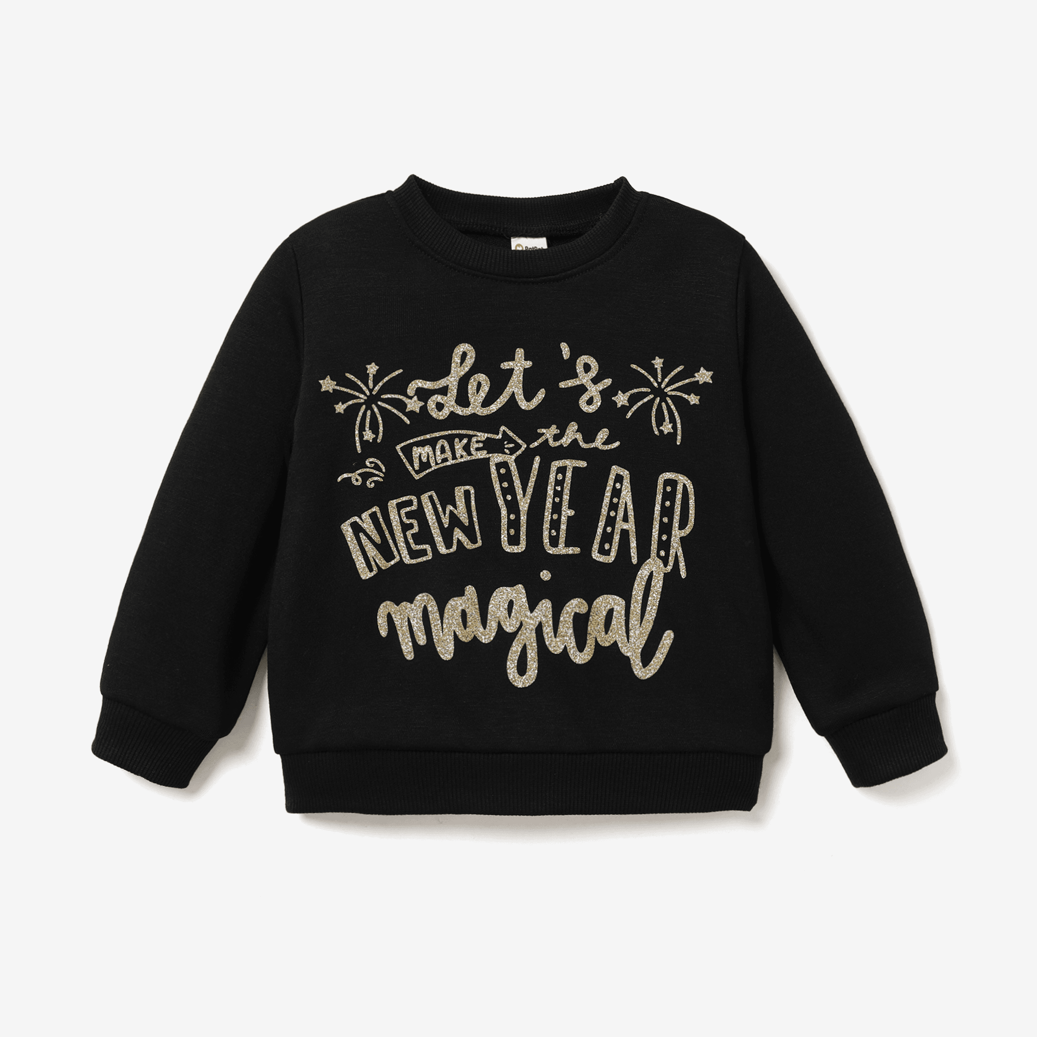 

Toddler Girl/Boy Childlike New Year Letter Pattern Sweatshirt