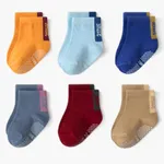 12-pack Baby/toddler Solid color polka dot anti-slip floor socks  image 3