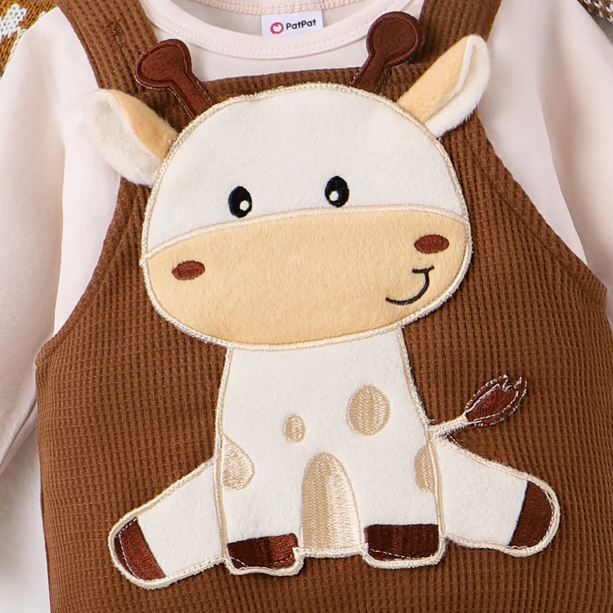 Baby Girl/Boy 3D Giraffe Pattern Set/Shoes Brown image 5