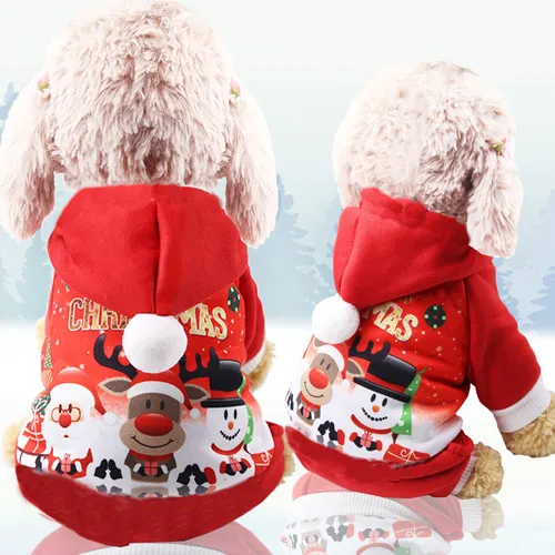 Christmas-themed Cozy Pet Clothes