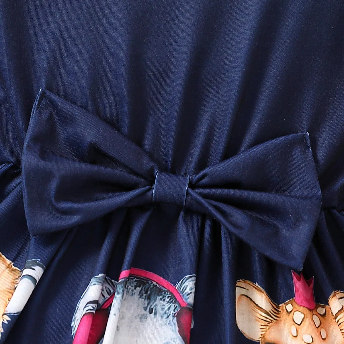 Toddler Girl Cute Deer Animal Pattern Bowknot design Dress  image 4