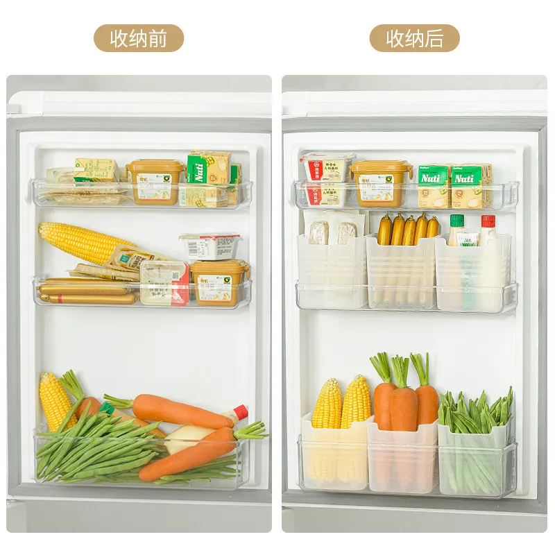 Boîte De Rangement à Porte Latérale De Réfrigérateur à Haute Transparence - Un Agrandisseur D’espace De Réfrigérateur Pour Organiser Les Aliments Frai