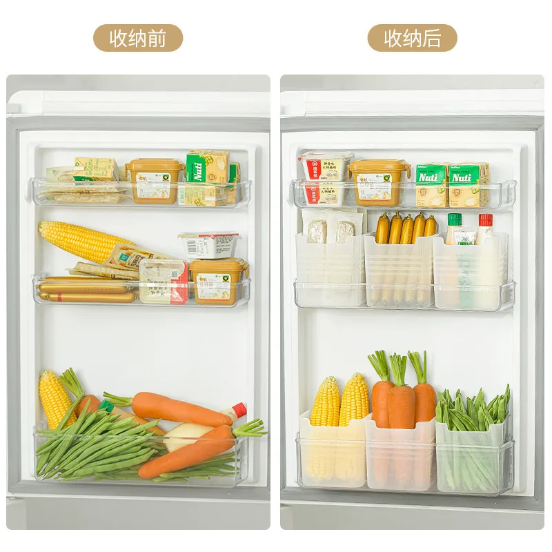 Refrigerator Organizer Side Door Storage Boxs Food Fresh Fridge