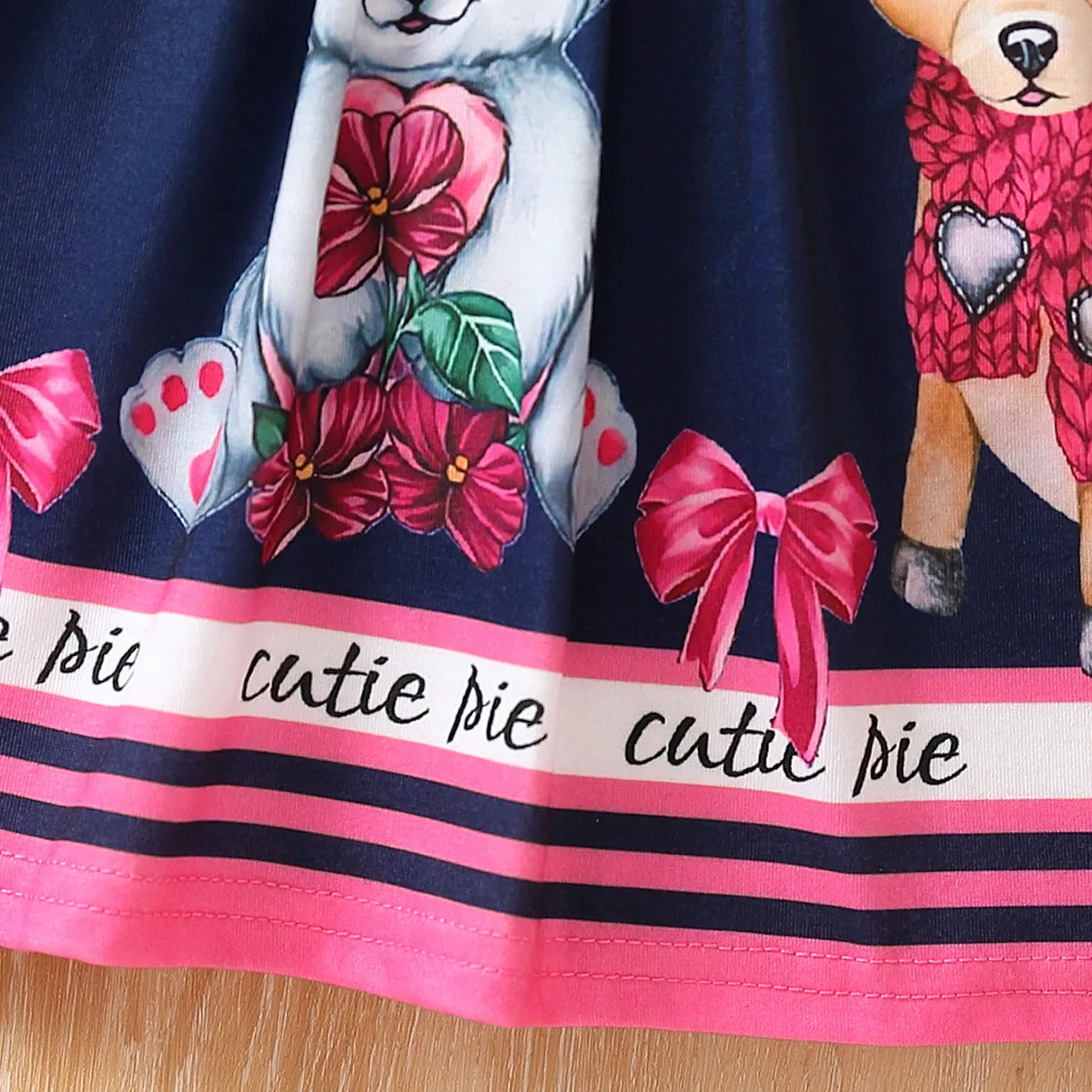Toddler Girl Cute Deer Animal Pattern Bowknot design Dress  image 6