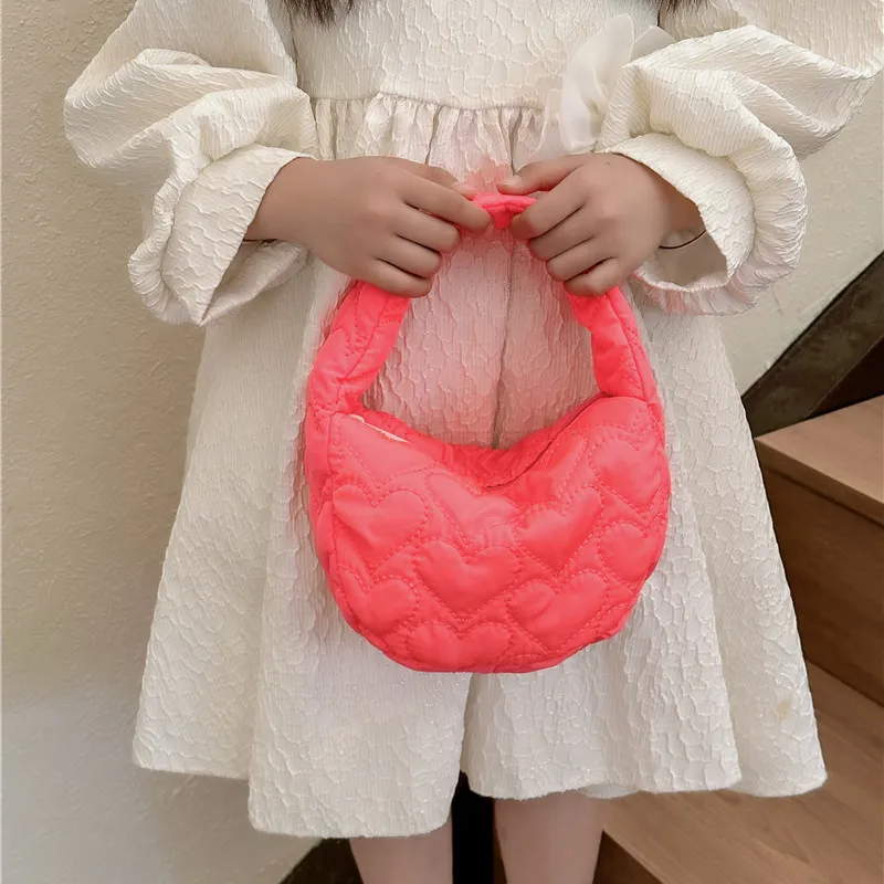 Toddler/kids Love embroidery handbag Dark Pink big image 1