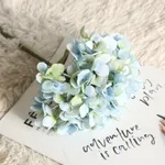 Embroidery Ball Macaron Simulation Flower Plant Bonsai for Wedding Decoration Light Blue
