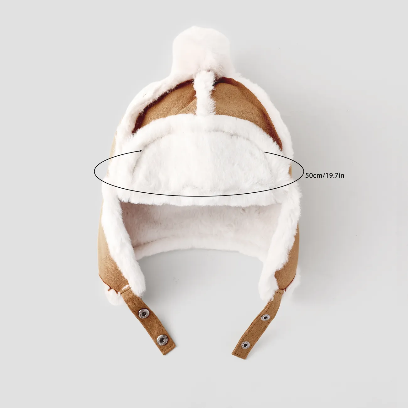 Baby/toddler Winter warm and ear-protecting thickened plush hat Caramel big image 1