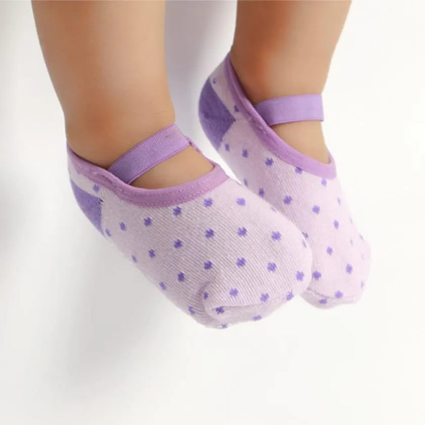 Baby's Anti-slip and anti-falling floor boat socks Purple big image 1