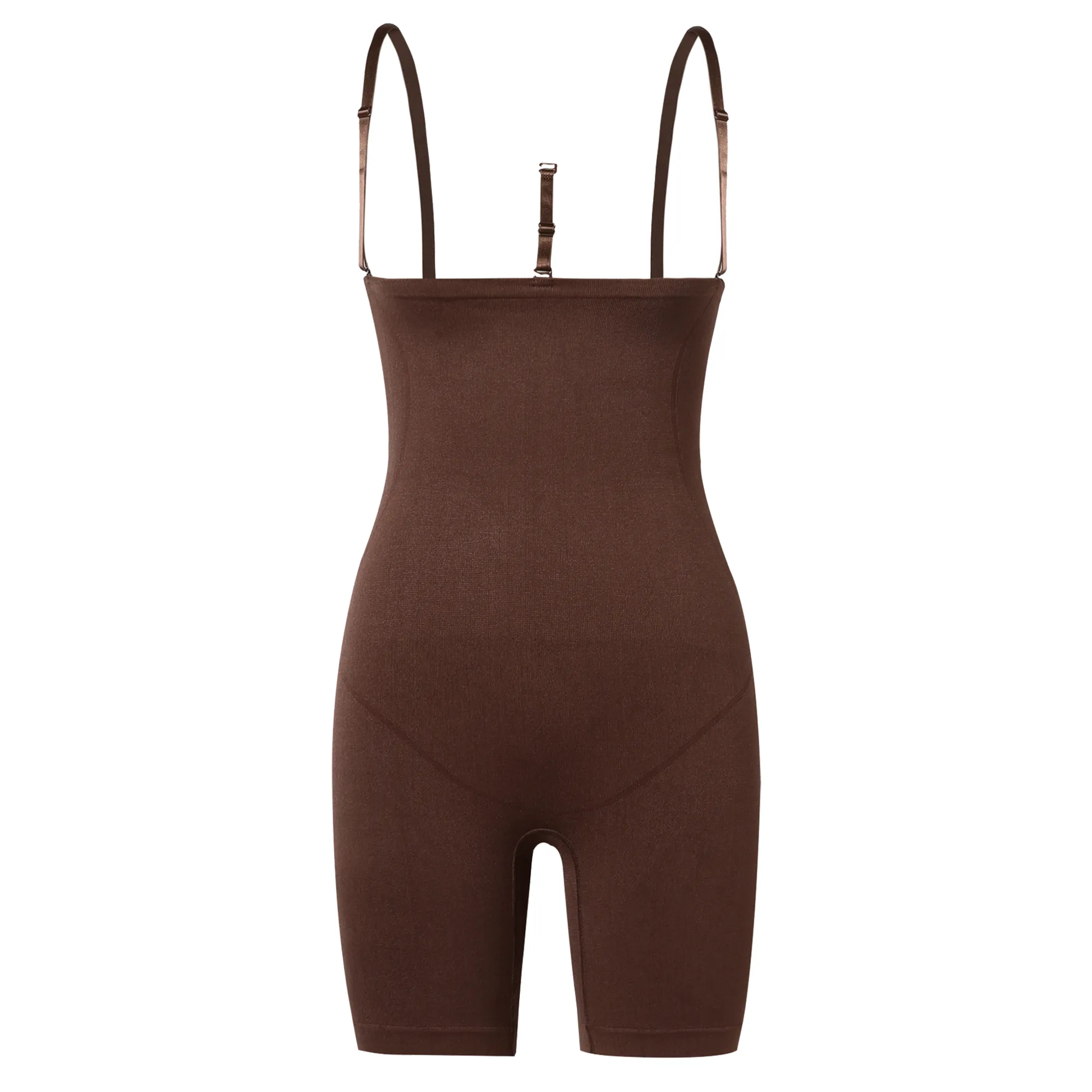 Women Tummy Control Shapewear Seamless Bodysuit Butt Lifter Full Body Shaper Bodysuit Open Bust Mid Thigh Body Shaper Shorts
