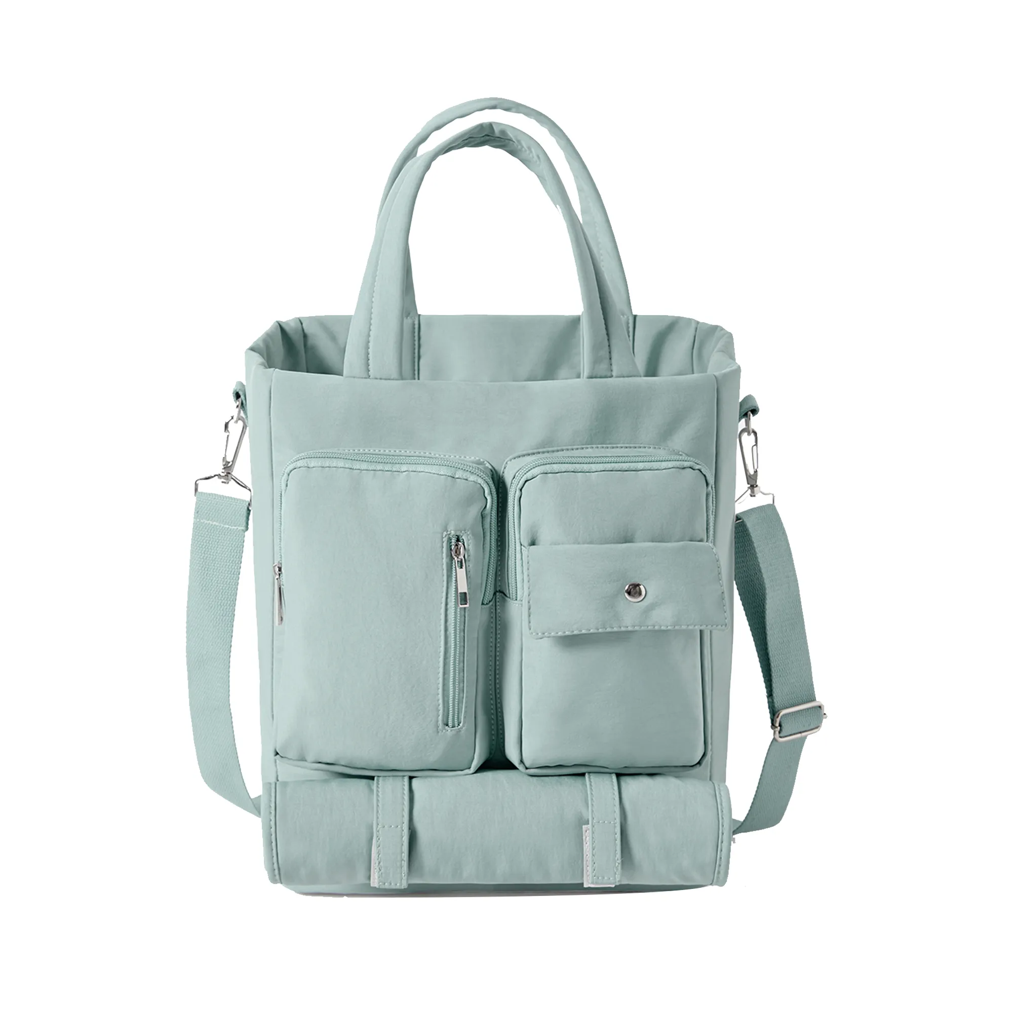 Diaper Bag Tote Multifunction Large Capacity Mom Bag with Waterproof Changing Pad and Adjustable Shoulder Strap