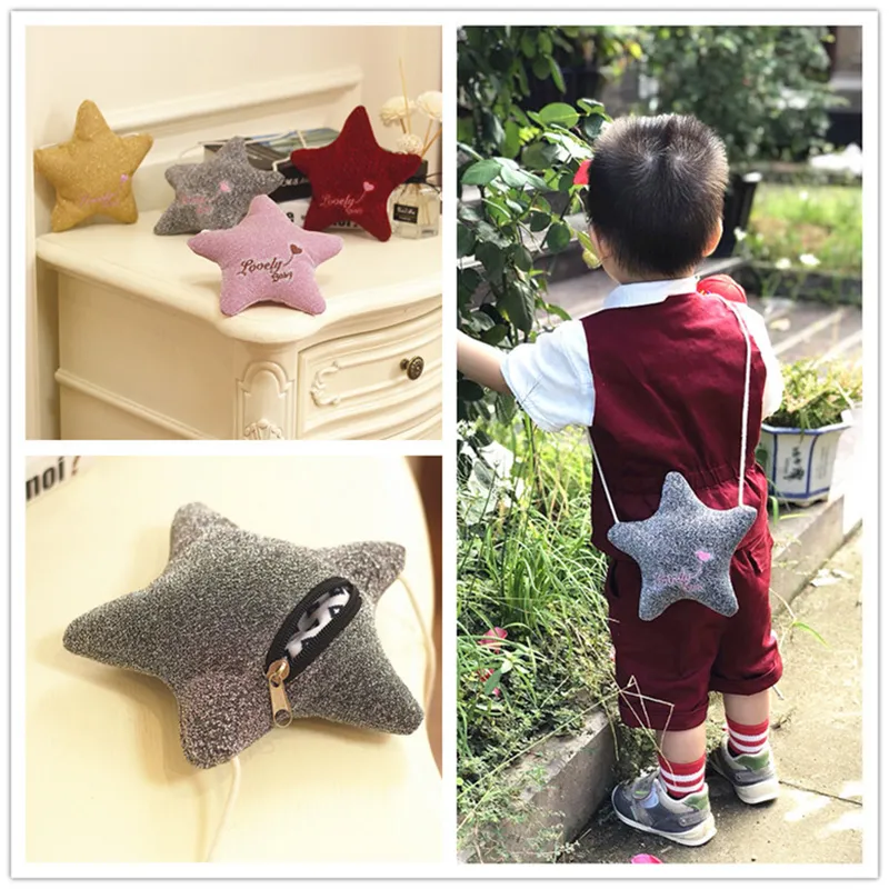 Toddler/kids Stylish shiny five-pointed star crossbody bag