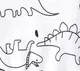 Bebé Unissexo Dinossauro Infantil Manga comprida Sweatshirt Branco