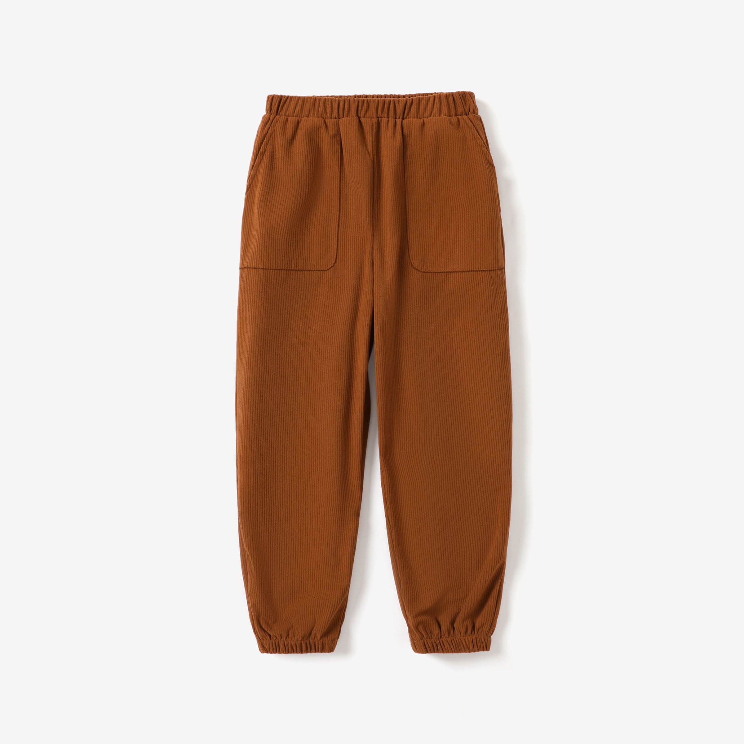 Kid Fille/Boy Pantalon De Survêtement à Poche Plaquée Décontractée Solide