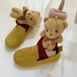 Toddler/kids Solid color mid-length bear doll cotton socks  image 6