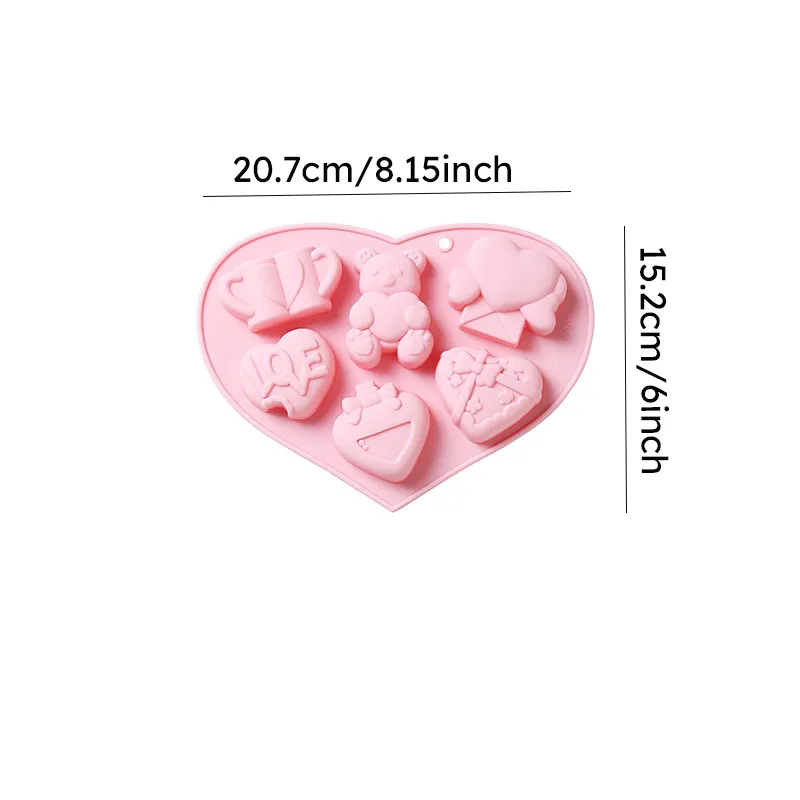 

Heart-shaped Silicone Mold Set for