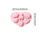 Herzförmiges Silikonformen-Set  rosa