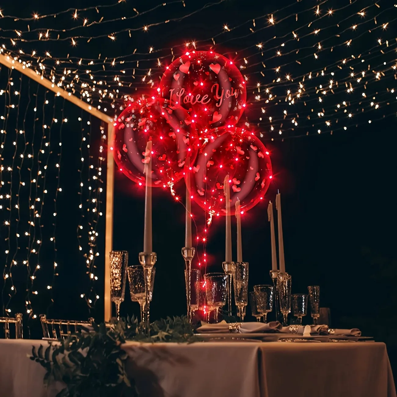 Ensemble de décoration de ballon à bulles LED pour les mariages Couleur-A big image 1