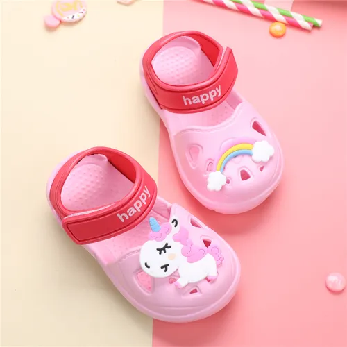Toddler/Kids Girl/Boy Rainbow and Unicorn Vent Clogs Hole Beach Shoes