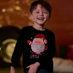 Go-Glow Christmas Family Matching Long-sleeve Tops with Santa Embroidery Glowing & Illuminating Dress with Light Up Skirt Including Controller (Built-In Battery)  image 5