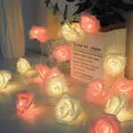 Luces de hadas de flores de espuma LED con batería, USB y control remoto: ideales para el Día de San Valentín, bodas y decoraciones festivas Multicolor