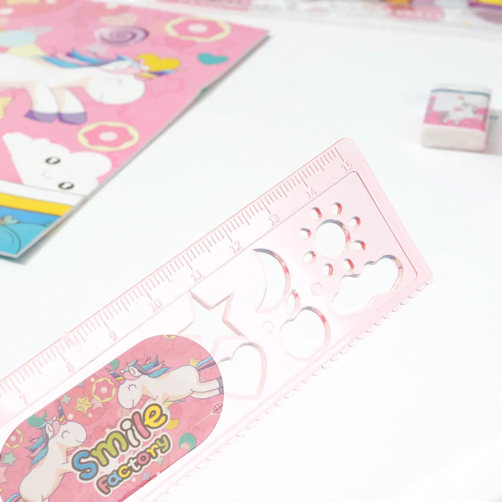 7pcs Cute Unicorn Cartoon School Supplies Stationery Set   image 5