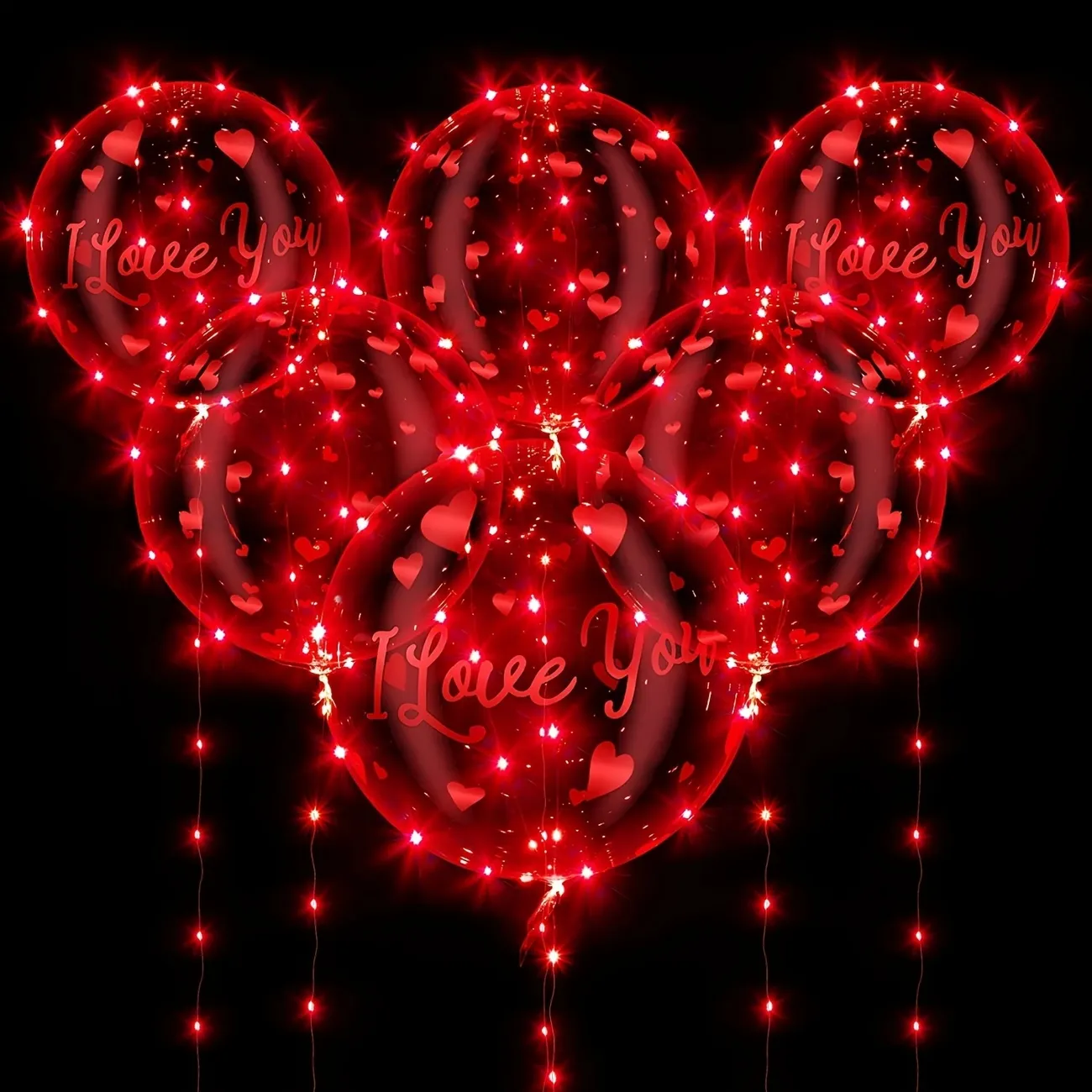 Set de decoración de globos de burbujas LED para bodas Color-A big image 1