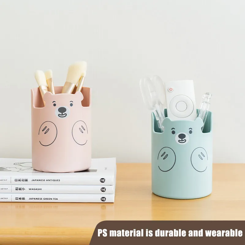 Adorable Bear Pen Holder - Multi-functional Desk Organizer for Office, Makeup, and Art Supplies  image 3