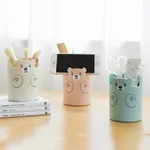 Adorable Bear Pen Holder - Multi-functional Desk Organizer for Office, Makeup, and Art Supplies  image 2