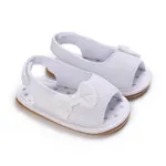 Baby / Toddler Girl Pretty Solid Bowknot Sandals White