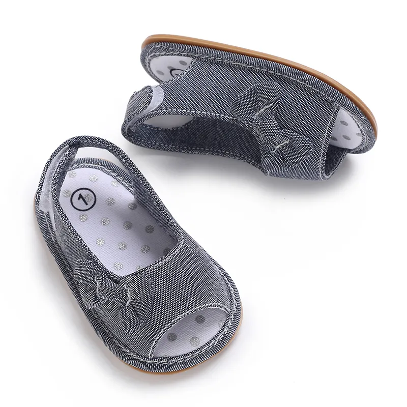 Bebé Chica Dulce Estampado de lazo Calzado de bebé Gris