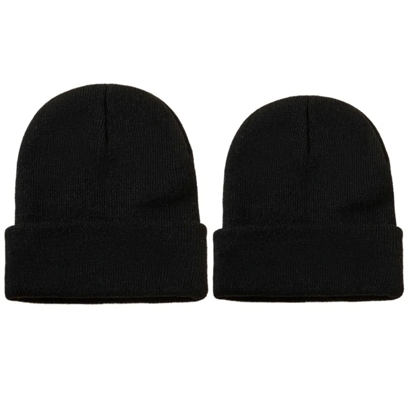 Parent-child solid color knitted warm hat