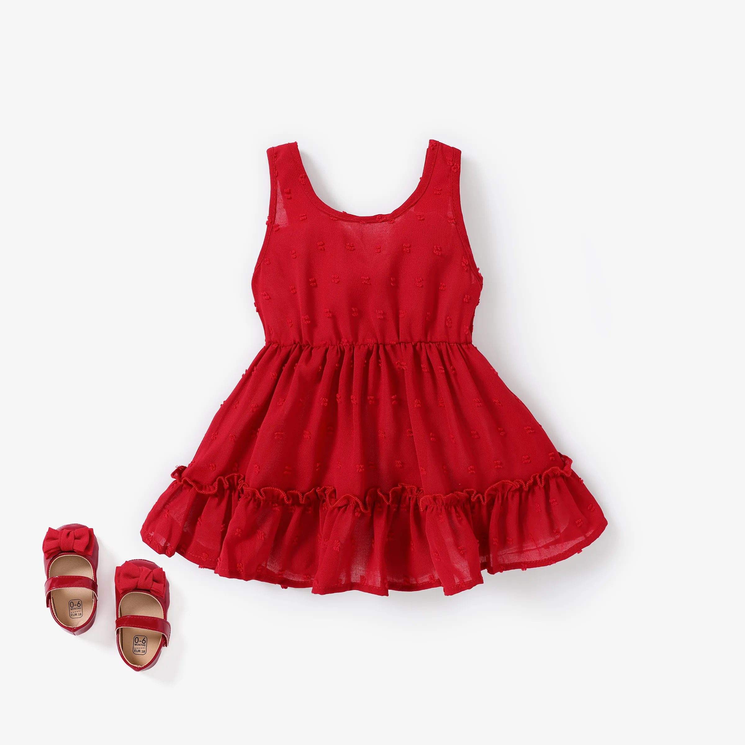 Baby Girl Sleeveless Ruffled Dress