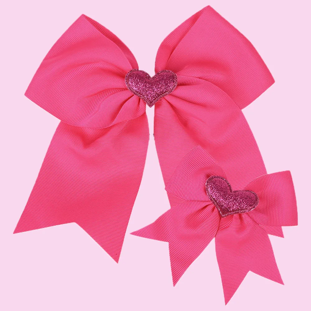 Toddler/adult Valentine's Day Swallowtail Bow Large And Small Two-piece Set