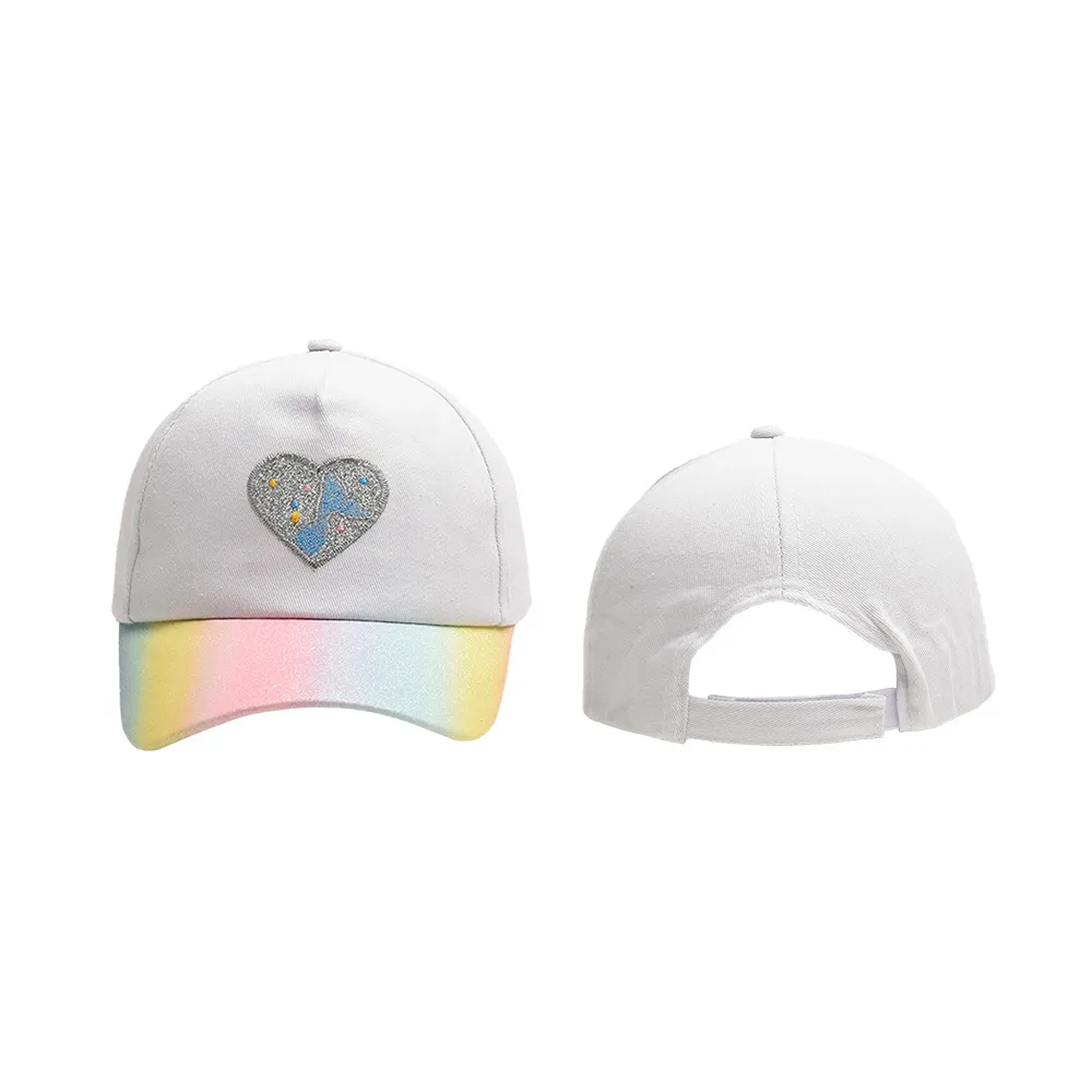 Toddler/kids Sweet Love visor baseball/peaked cap White big image 1